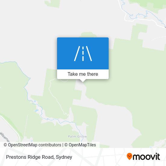Prestons Ridge Road map