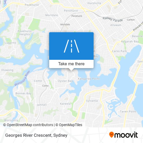 Mapa Georges River Crescent