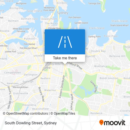 South Dowling Street map