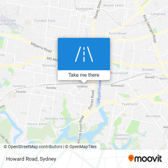 Mapa Howard Road