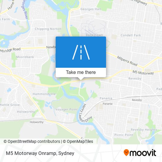 Mapa M5 Motorway Onramp