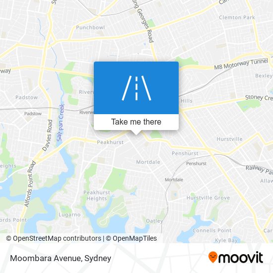 Moombara Avenue map