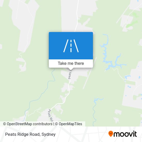 Peats Ridge Road map