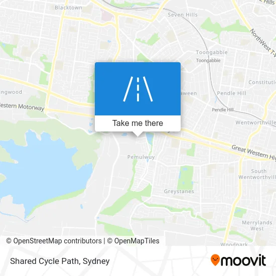 Mapa Shared Cycle Path