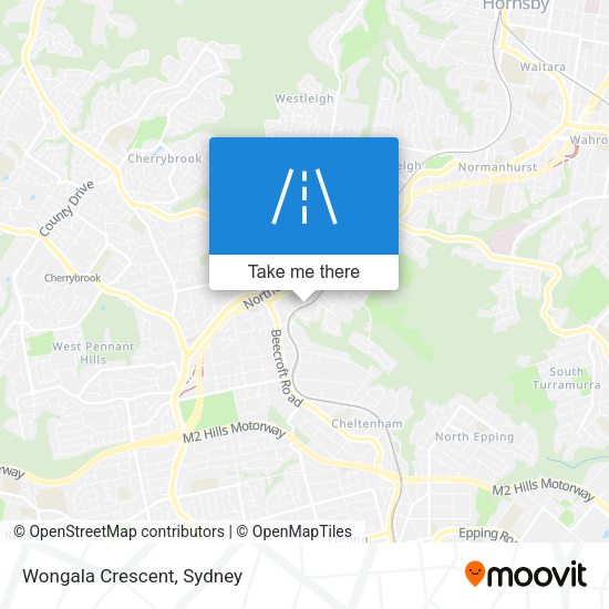 Wongala Crescent map