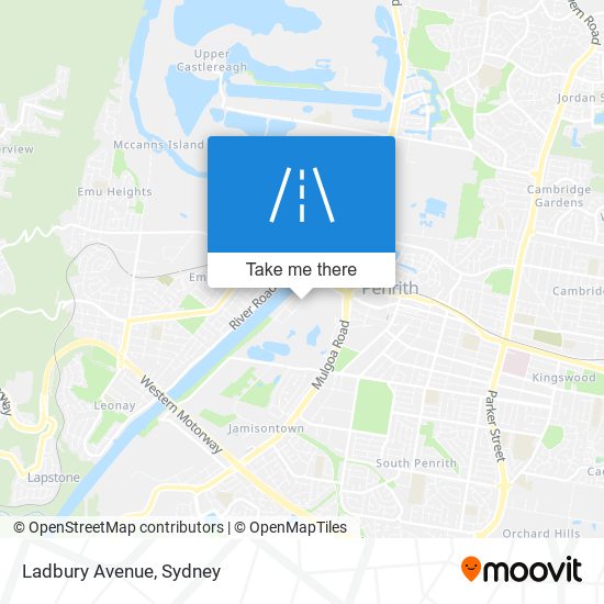 Ladbury Avenue map