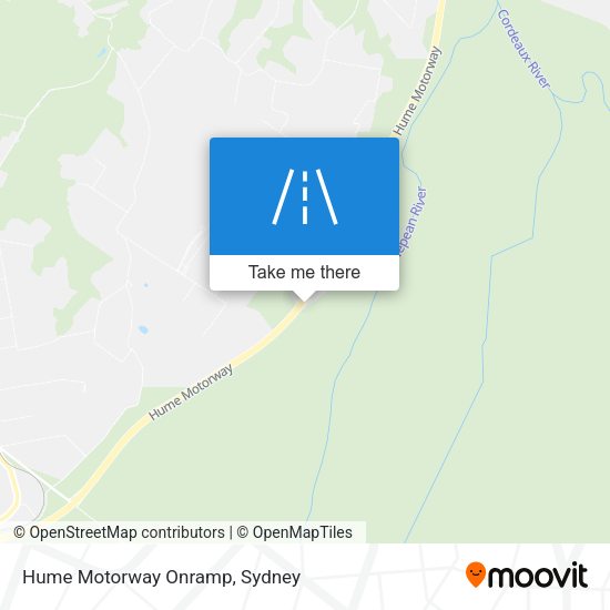 Hume Motorway Onramp map