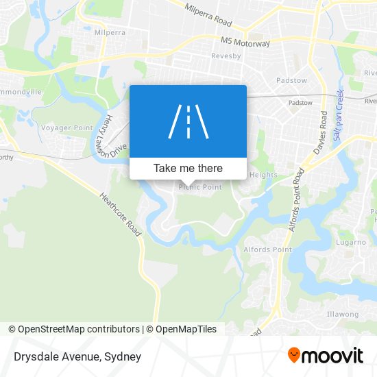 Mapa Drysdale Avenue