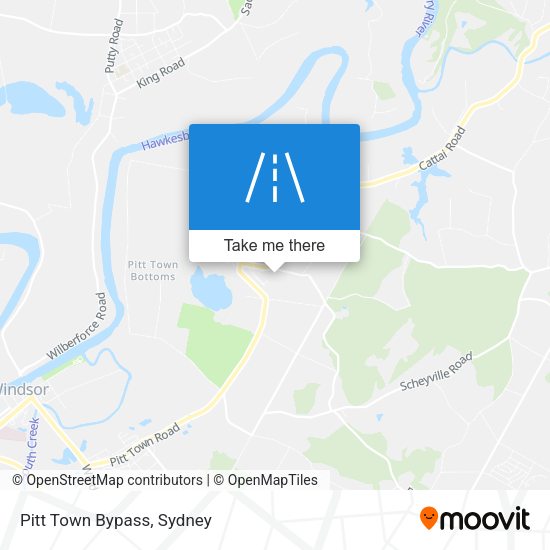 Pitt Town Bypass map
