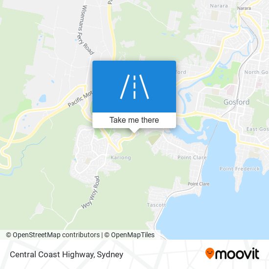 Mapa Central Coast Highway