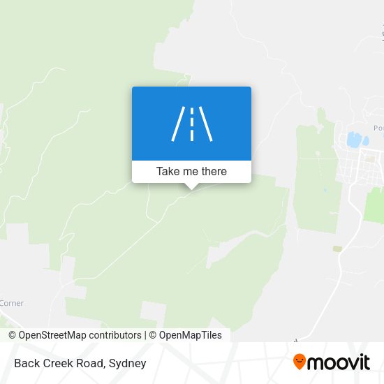 Back Creek Road map