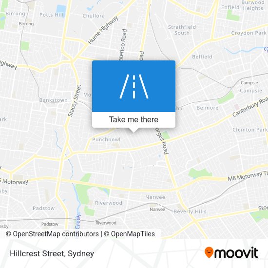 Hillcrest Street map