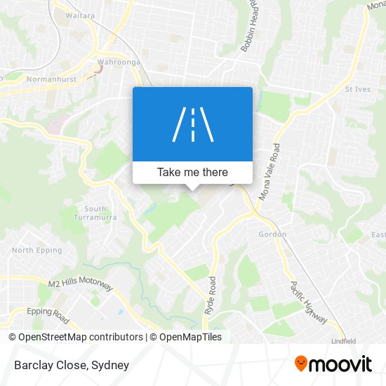 Mapa Barclay Close