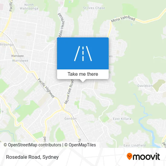 Mapa Rosedale Road