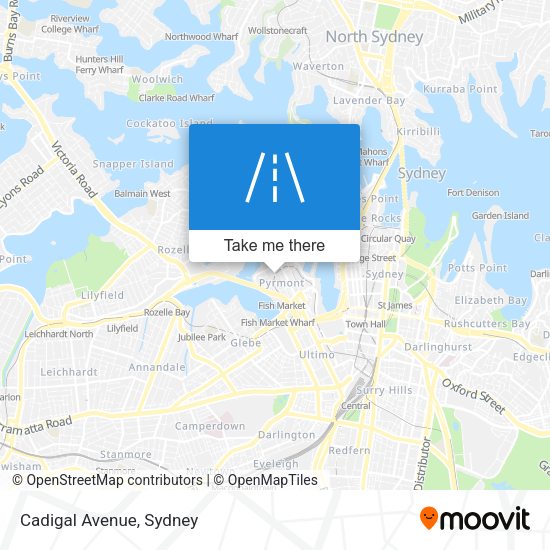 Cadigal Avenue map