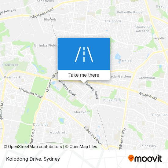 Kolodong Drive map