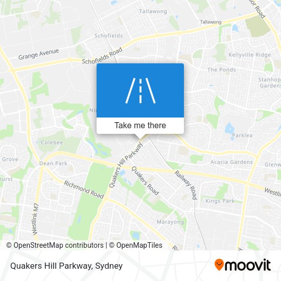Quakers Hill Parkway map