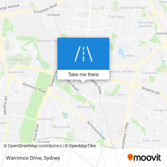 Warrimoo Drive map