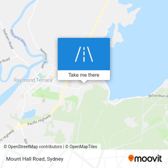 Mount Hall Road map