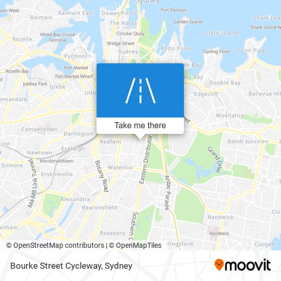 Bourke Street Cycleway map