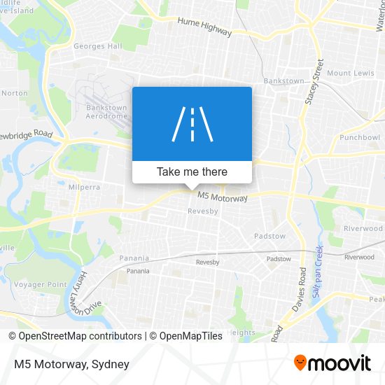 M5 Motorway map