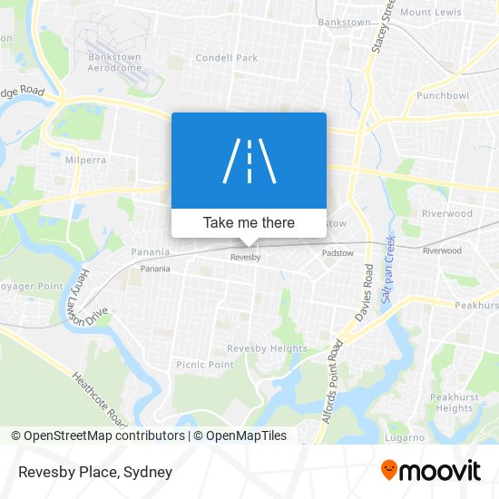 Revesby Place map