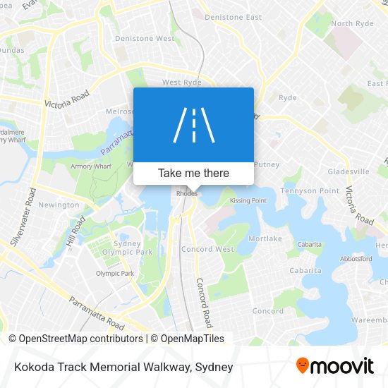 Kokoda Track Memorial Walkway map