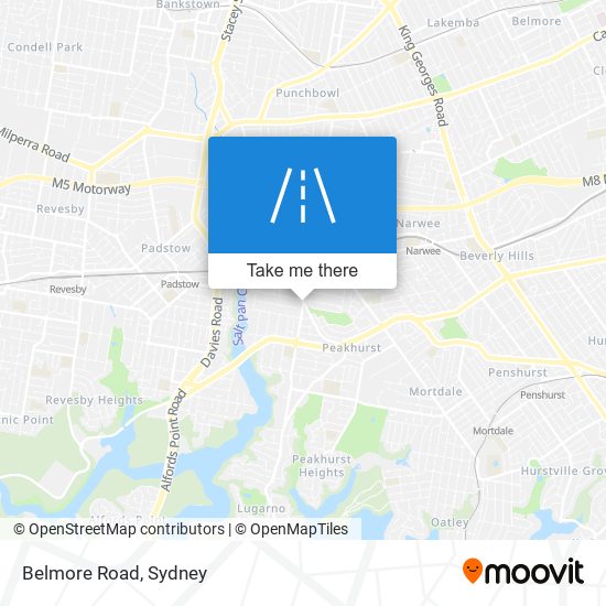 Mapa Belmore Road