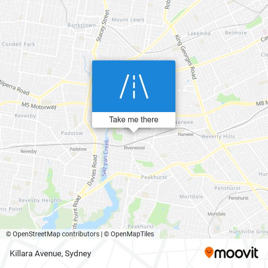 Killara Avenue map