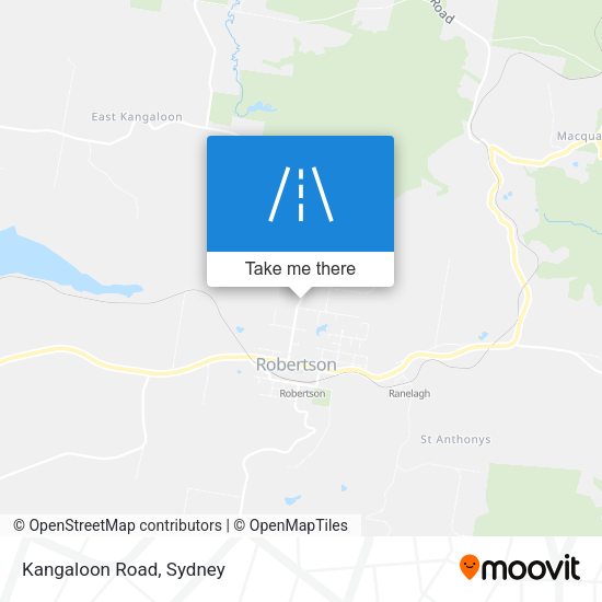 Kangaloon Road map