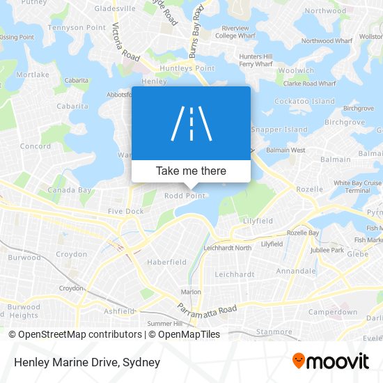 Henley Marine Drive map