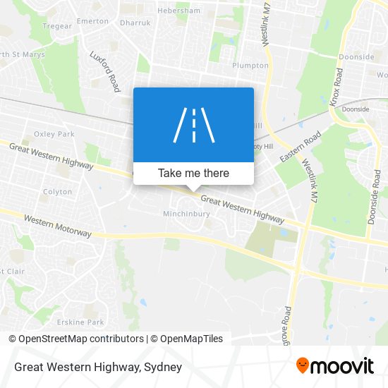 Great Western Highway map