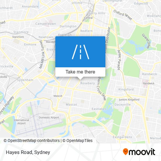 Mapa Hayes Road