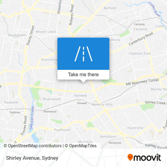 Shirley Avenue map