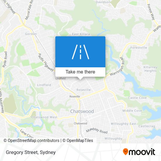 Gregory Street map