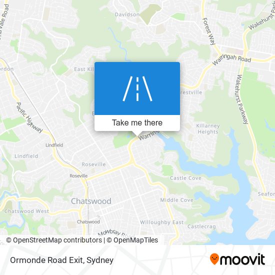 Ormonde Road Exit map