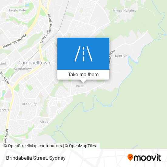 Mapa Brindabella Street