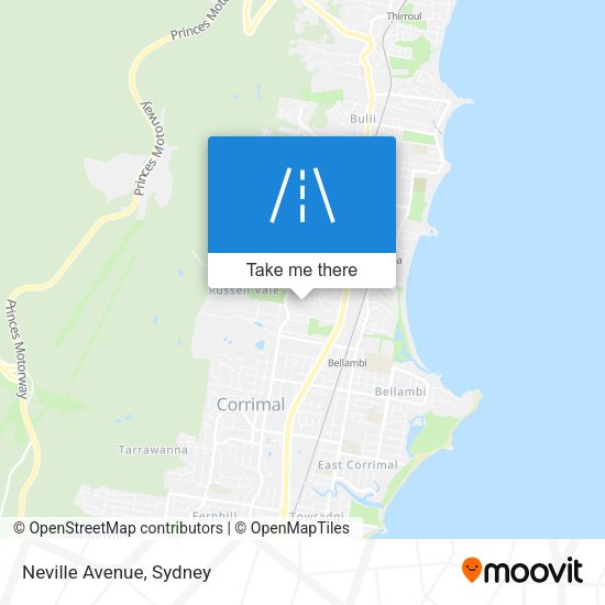 Neville Avenue map
