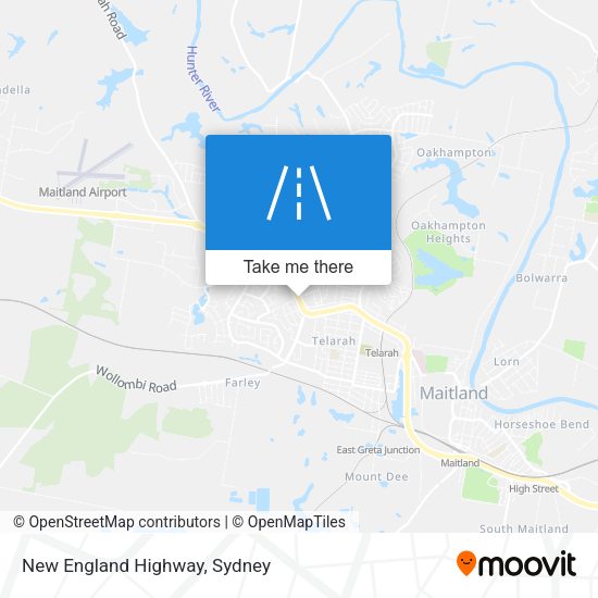 New England Highway map