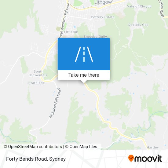 Forty Bends Road map