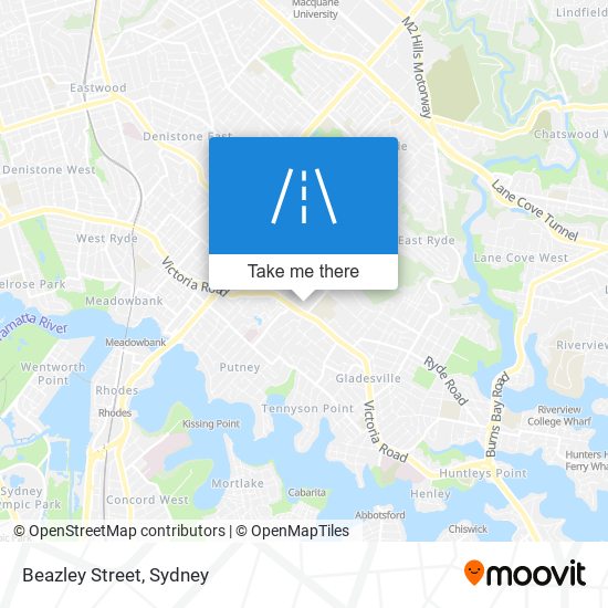 Mapa Beazley Street