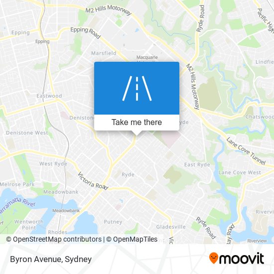 Mapa Byron Avenue