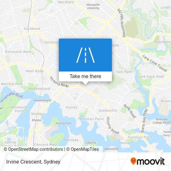 Irvine Crescent map