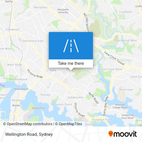 Wellington Road map