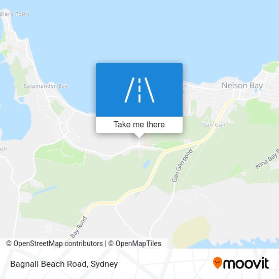 Bagnall Beach Road map
