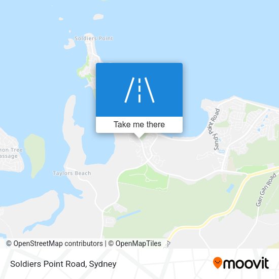 Soldiers Point Road map