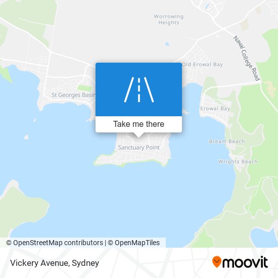 Mapa Vickery Avenue