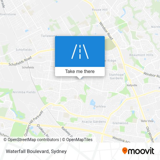 Waterfall Boulevard map