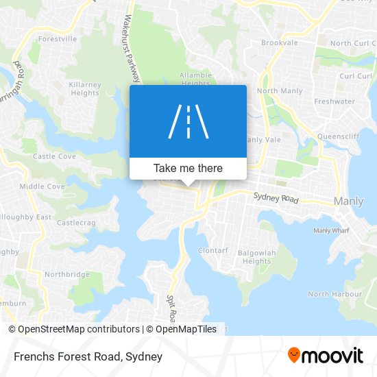 Frenchs Forest Road map