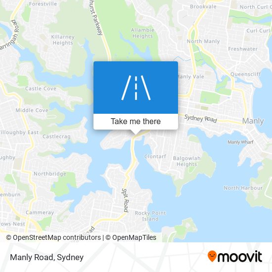 Mapa Manly Road